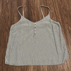 Gray and White Striped Tank